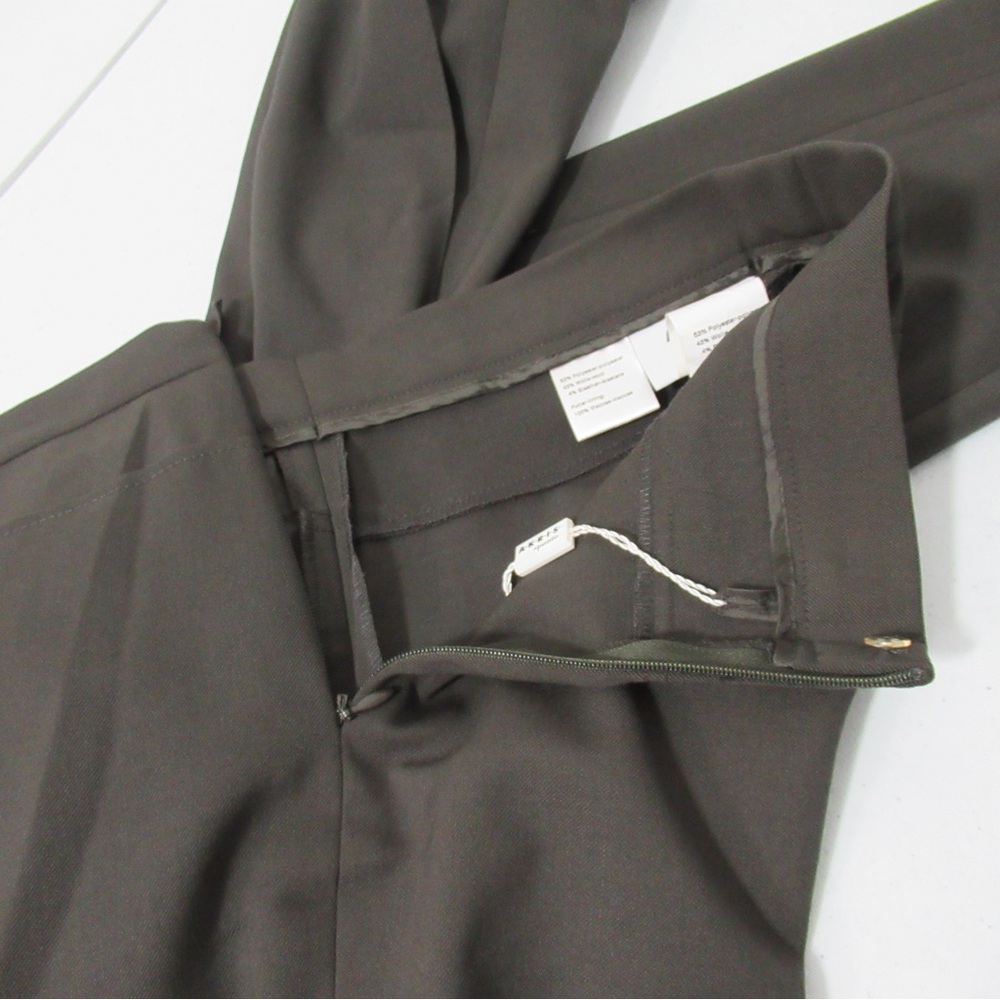 Akris Punto Olive Green Wool Blend Francoise Trousers Size 8 NWT - Picture 6 of 17